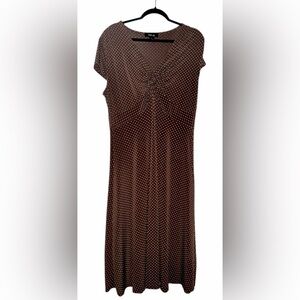 Style & Co. Brown and White Polka Dot Dress💕